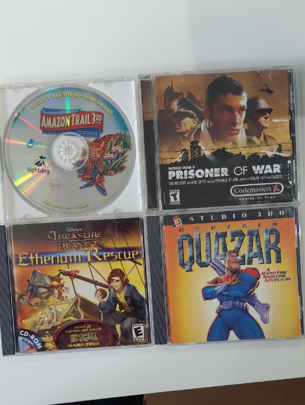 Studio Captain Quazar and 3 others Retro PC CD-ROM LOT Game Bundle VINTAGE